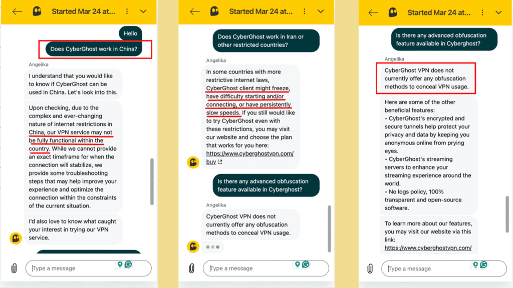 CyberGhost VPN Review 2026: Is It Worth Buying in India? 6 CyberGhost support team response on Obfuscated Servers