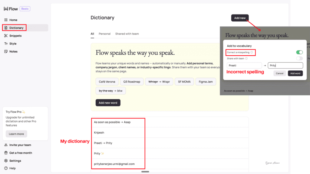 Wispr-flow-dictionary