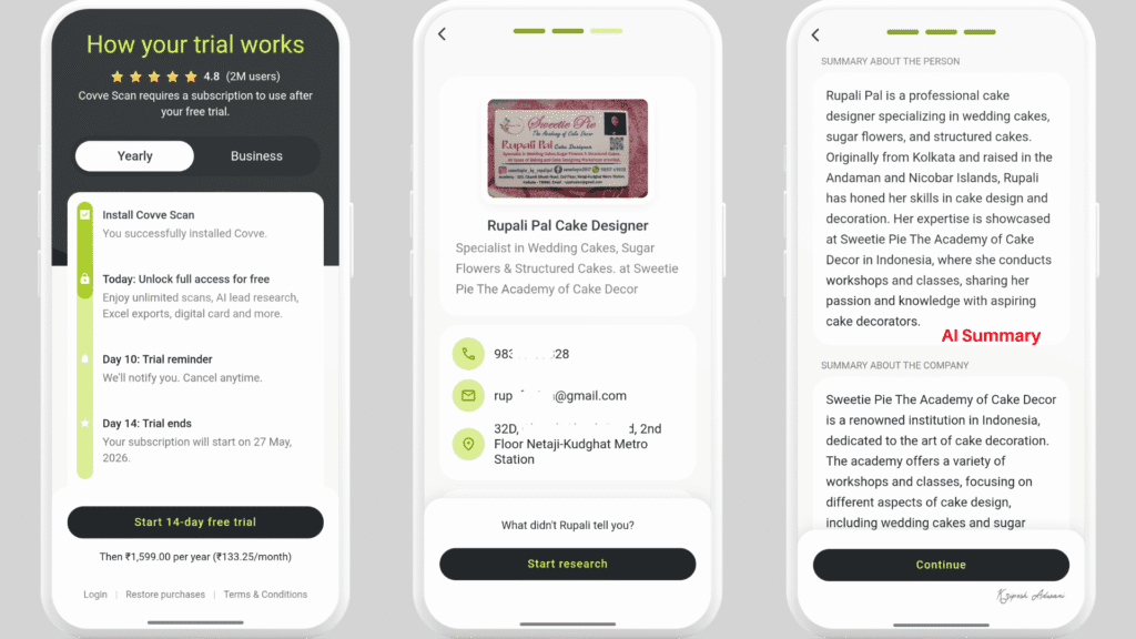 5 Best Business Card Scanner Apps in 2026 (Picks That Actually Work) 2 Covve-business-card-scanner-user-interface