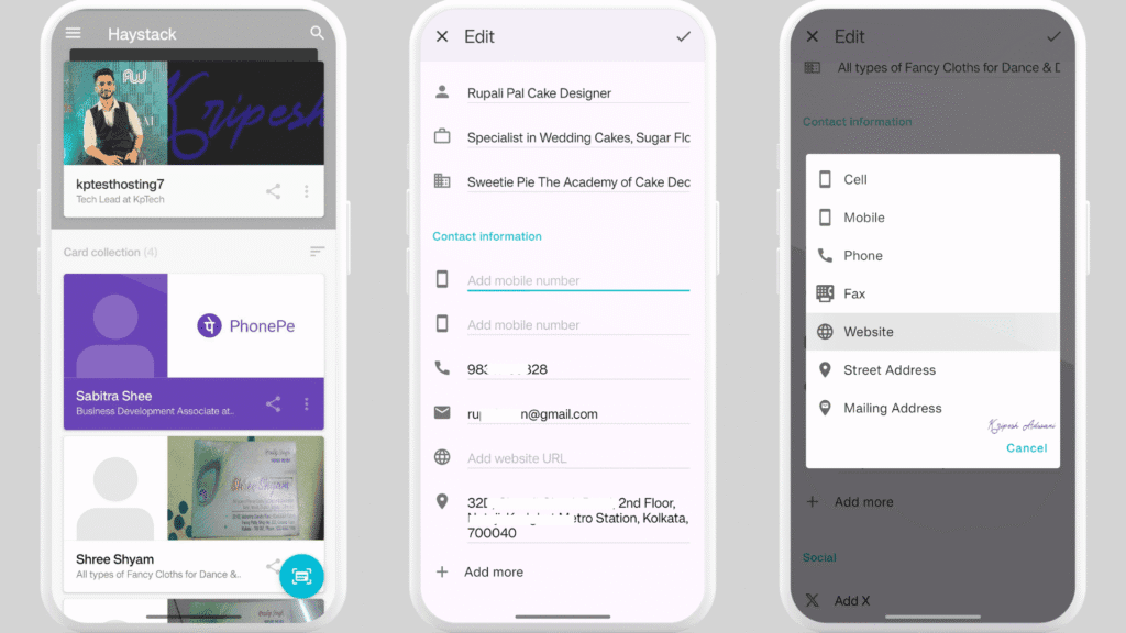 5 Best Business Card Scanner Apps in 2026 (Picks That Actually Work) 4 Haystack-business-card-scanner-user-interface