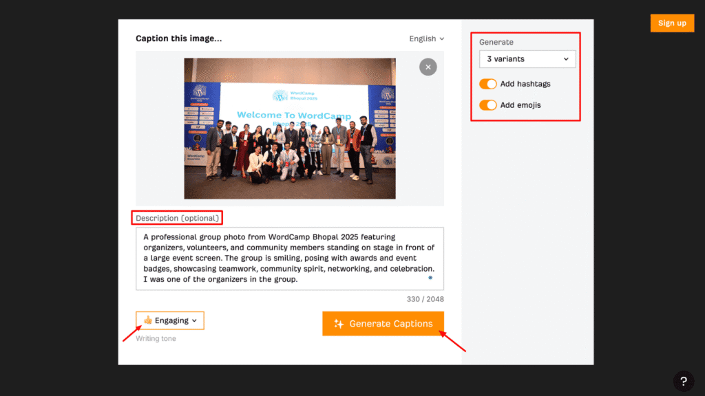 How-to-use-ahrefs-ai-instagram-caption-generator
