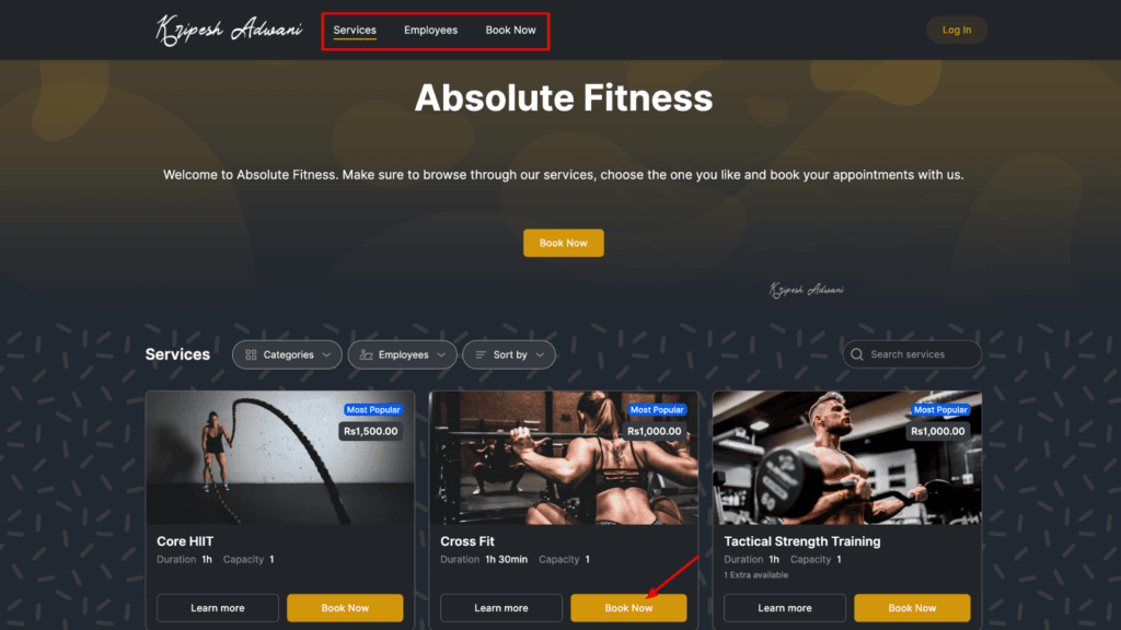 Sample Website
