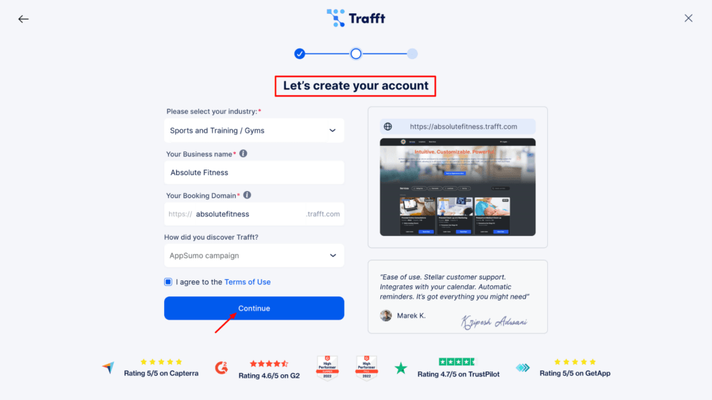 Step 2 Create Your Account
