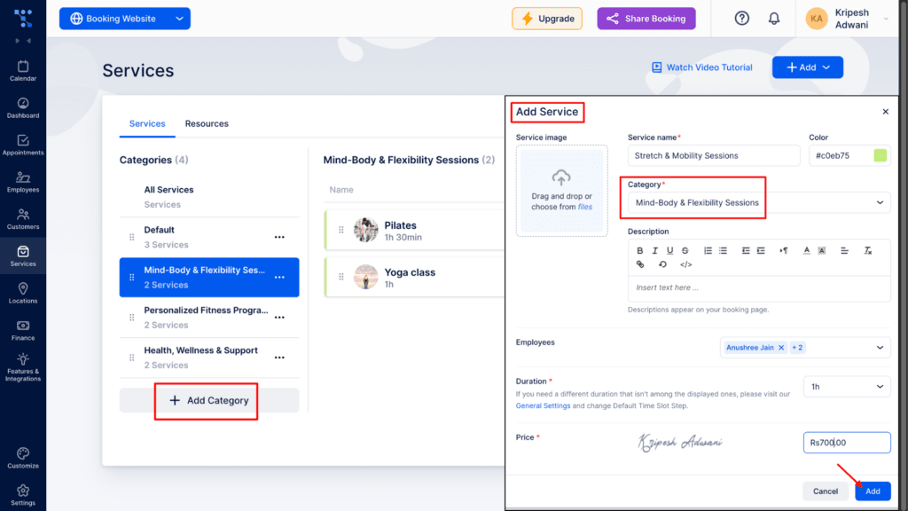 Step 5 Add Services
