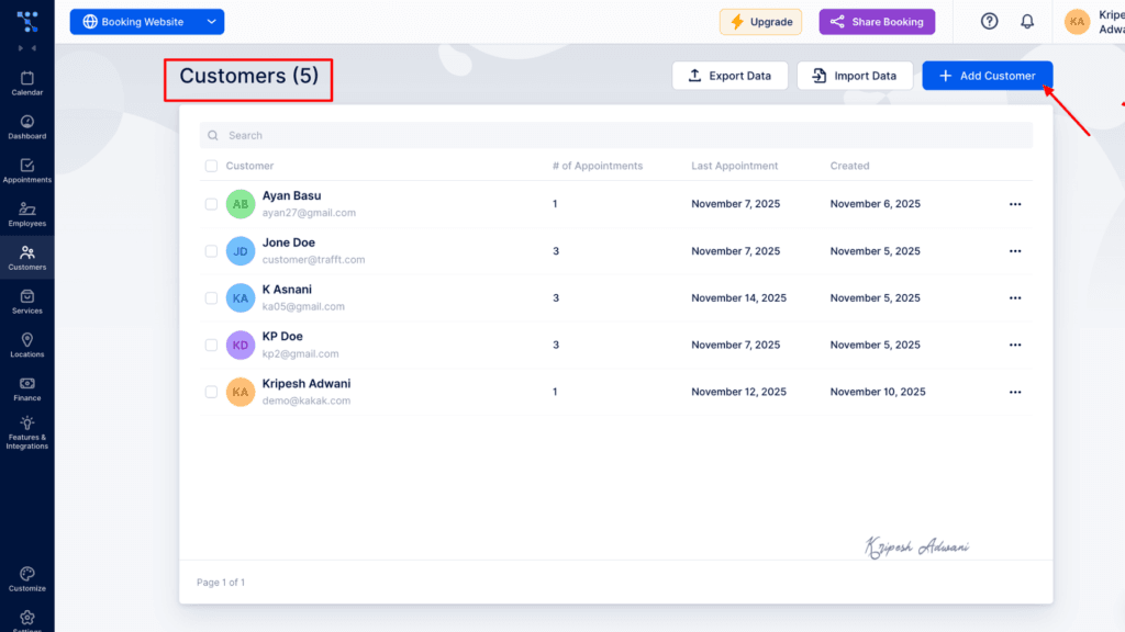 Trafft customer profile

