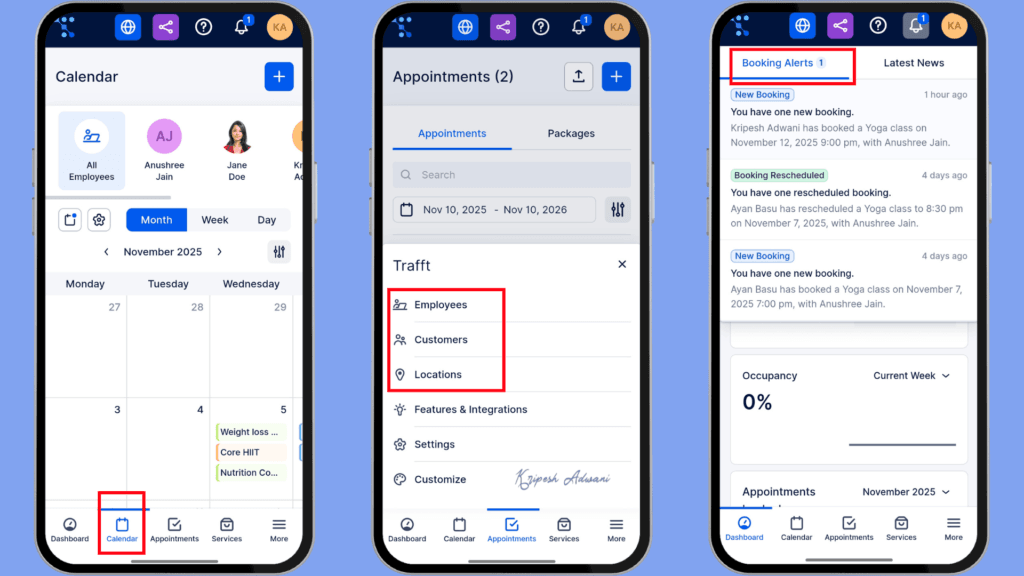 Trafft mobile app

