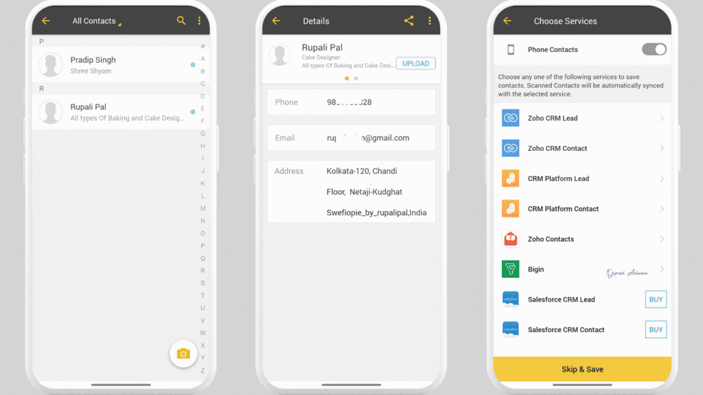 5 Best Business Card Scanner Apps in 2026 (Picks That Actually Work) 5 Zoho-card-scanner-business-card-scanner-user-interface