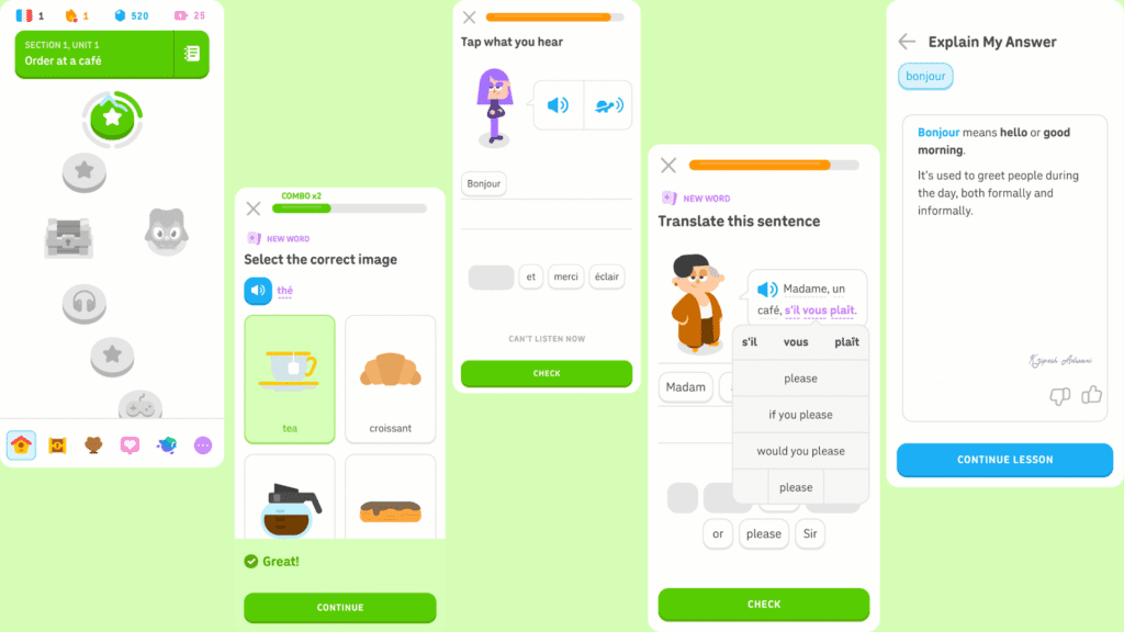 duolingo-language-learning-app-user interface
