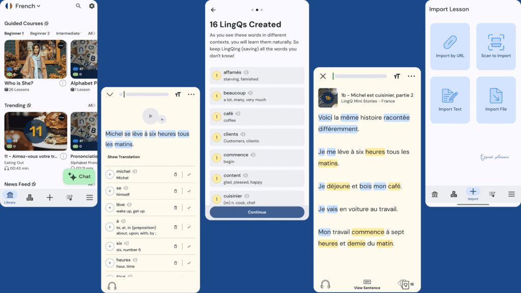 linq-language-learning-app-user interface
