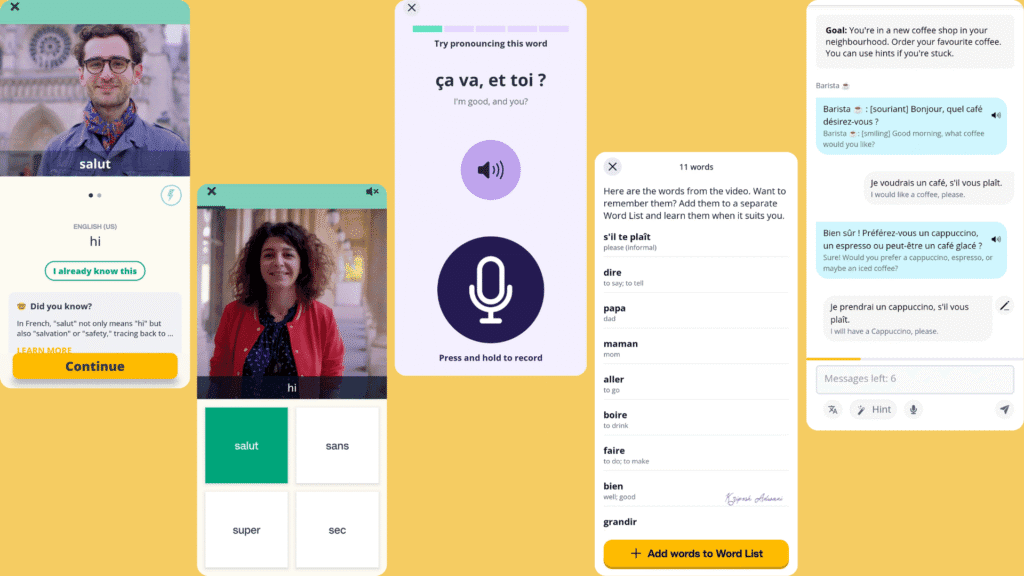 memrise-language-learning-app-user interface
