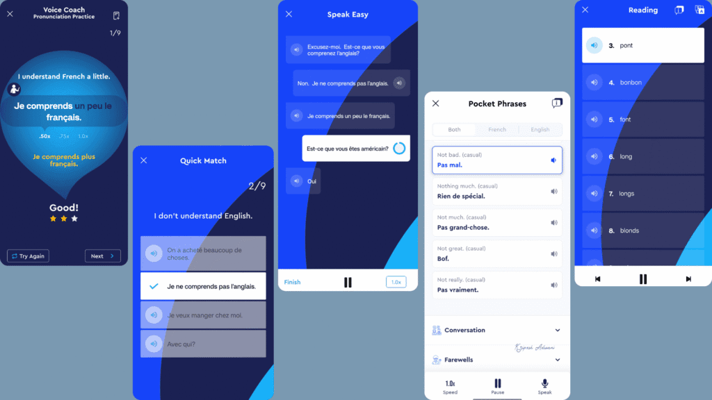 pimsleur-language-learning-app-user interface
