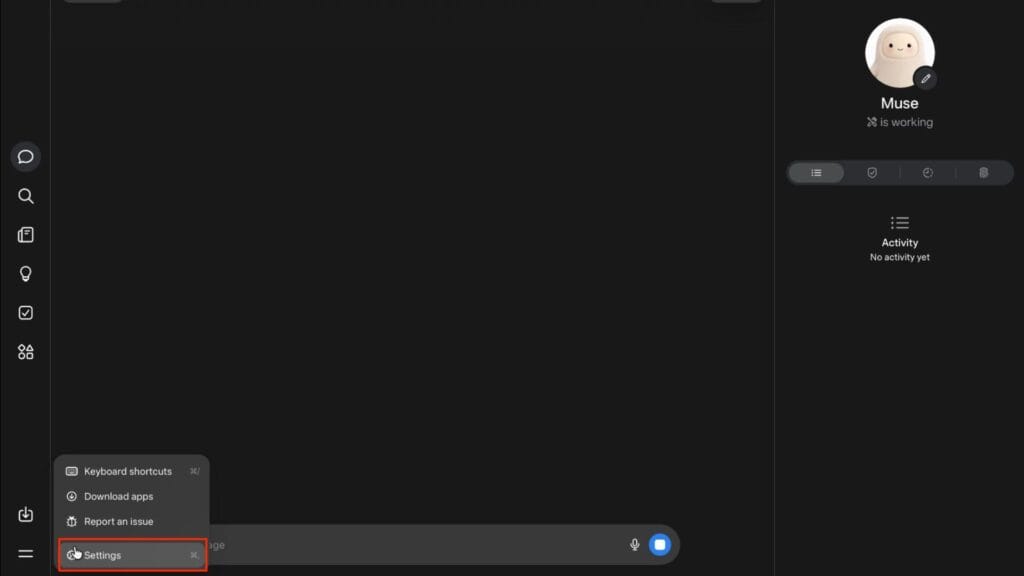 Meta Muse - Dashboard Settings
