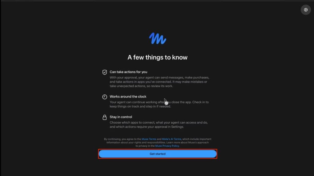Meta Muse - Get Started
